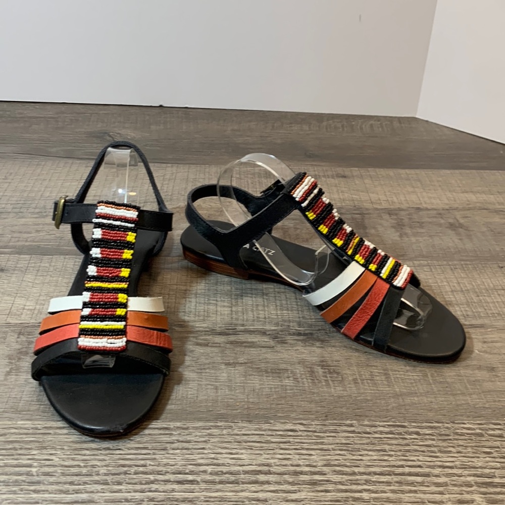 Tamara Catz beaded boho sandals size 38